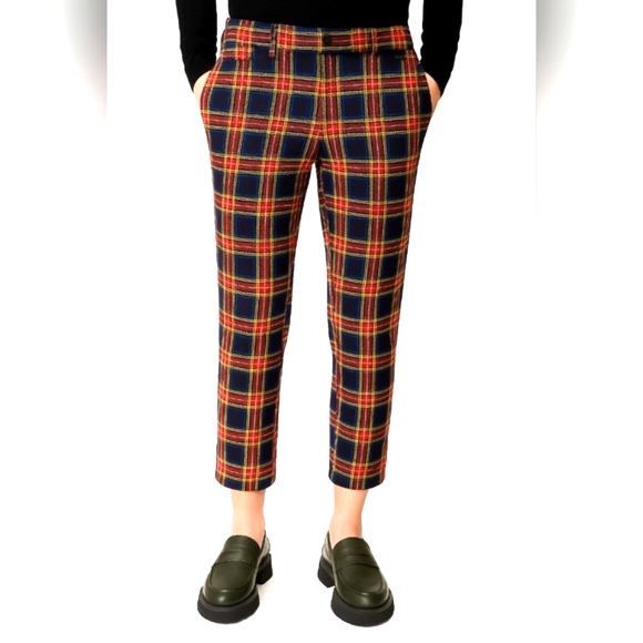 Old Navy Pants - Old Navy High Rise Pixie Crop Plaid Checker Print Pants Size 2 NWT Women's